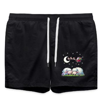 Guten Nacht - Träumen erlaubt Weihnachts- Edition - Badeshorts - Schwarz - Vorne - AI Model Male 185 light (185cm)