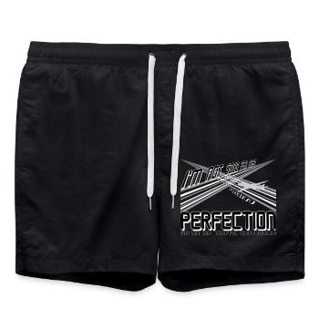 fluglotse traffic controller - Badeshorts - Schwarz - Vorne - AI Model Male 185 light (185cm)
