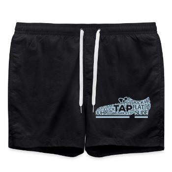 Stepptanz Stepptanz Jazz-Tänzer Stepptanz - Badeshorts - Schwarz - Vorne - AI Model Male 185 light (185cm)