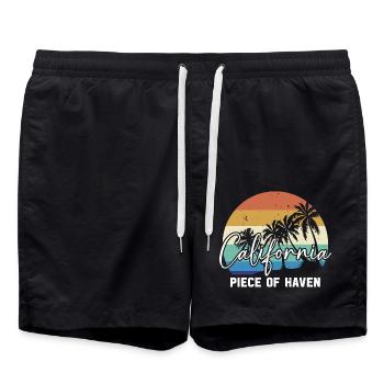 California Piece Of Haven USA Staat Amerika kalifo - Badeshorts - Schwarz - Vorne - AI Model Male 185 light (185cm)