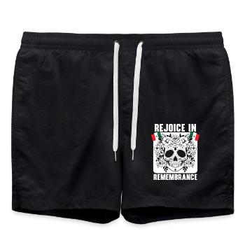 Rejoice in Remembrance Dia de Muertos - Badeshorts - Schwarz - Vorne - AI Model Male 185 light (185cm)