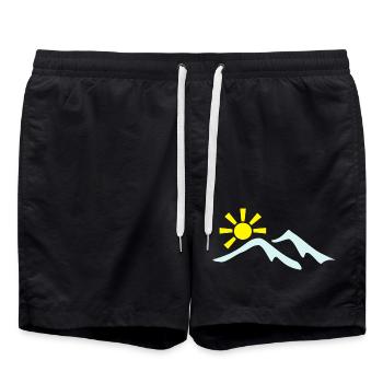 berge - Badeshorts - Schwarz - Vorne - AI Model Male 185 light (185cm)