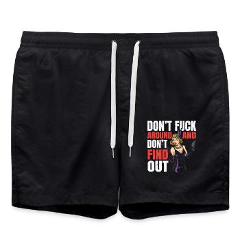 Zweite Änderung Waffenrechte 2. Änderung Amerika - Badeshorts - Schwarz - Vorne - AI Model Male 185 light (185cm)