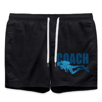 Tauchtrainer Geschenk Ausbilder Sport - Badeshorts - Schwarz - Vorne - AI Model Male 185 light (185cm)