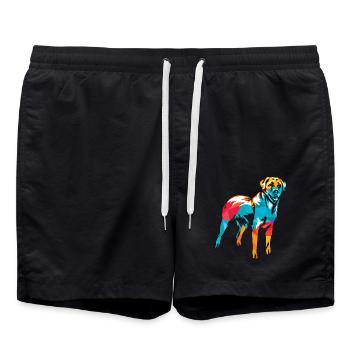 Furchtloser Hirtenhund Anatoliens - Badeshorts - Schwarz - Vorne - AI Model Male 185 light (185cm)