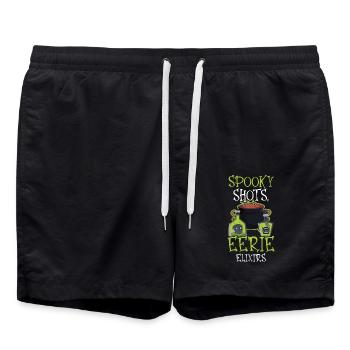 Gespenstische Shots Unheimliche Elixiere Barkeeper - Badeshorts - Schwarz - Vorne - AI Model Male 185 light (185cm)