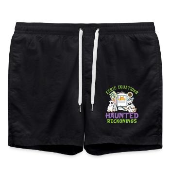 Unheimliche Gleichungen Gespenstische Reckonings H - Badeshorts - Schwarz - Vorne - AI Model Male 185 light (185cm)