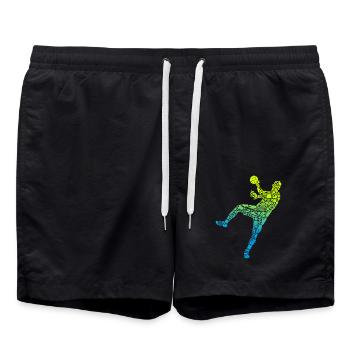 Handballspieler Symbole Handballer Jungen Handball - Badeshorts - Schwarz - Vorne - AI Model Male 185 light (185cm)