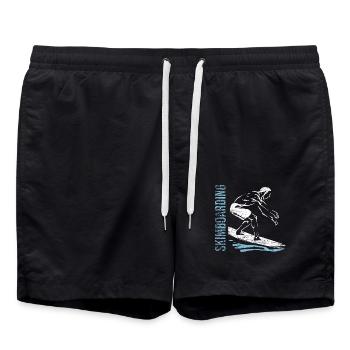 Rasanter Skimboard Strandsport - Badeshorts - Schwarz - Vorne - AI Model Male 185 light (185cm)