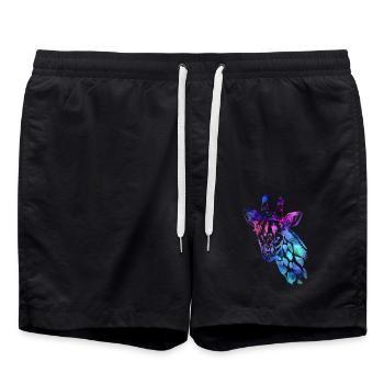 Giraffe - Badeshorts - Schwarz - Vorne - AI Model Male 185 light (185cm)