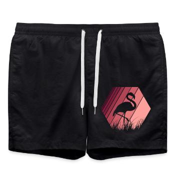 Flamingo - Badeshorts - Schwarz - Vorne - AI Model Male 185 light (185cm)
