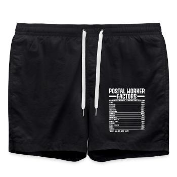 Postangestellte Faktoren Briefträger Briefträger J - Badeshorts - Schwarz - Vorne - AI Model Male 185 light (185cm)