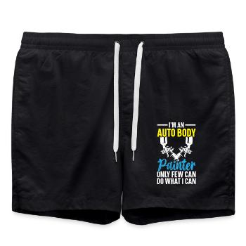 Leicht ablenkbar durch Sprühlack Auto-Karosseriela - Badeshorts - Schwarz - Vorne - AI Model Male 185 light (185cm)