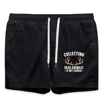 Das Sammeln von toten Tieren ist meine Kardio Taxi - Badeshorts - Schwarz - Vorne - AI Model Male 185 light (185cm)