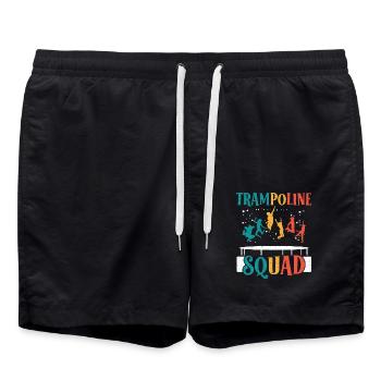 Trampolin Kader Springen Trampoliner Trampolinspri - Badeshorts - Schwarz - Vorne - AI Model Male 185 light (185cm)