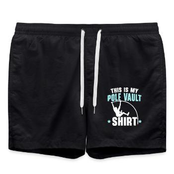 Stabhochspringerin Leichtathletik Das ist mein Sta - Badeshorts - Schwarz - Vorne - AI Model Male 185 light (185cm)