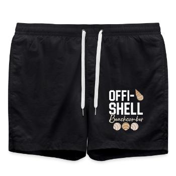 Muschel-Strandwischer Muschel-Strandwischen - Badeshorts - Schwarz - Vorne - AI Model Male 185 light (185cm)