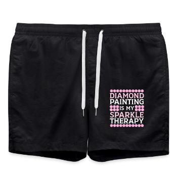 Diamantmalerei Handwerkszeug Diamantmaler - Badeshorts - Schwarz - Vorne - AI Model Male 185 light (185cm)