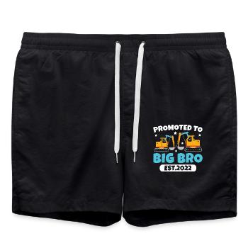 Befördert Zum Großen Bruder 2022 Bagger - Badeshorts - Schwarz - Vorne - AI Model Male 185 light (185cm)