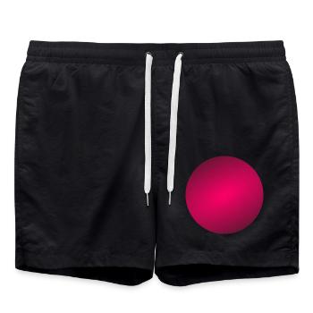 Kreis Farbig - Badeshorts - Schwarz - Vorne - AI Model Male 185 light (185cm)