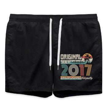 Juli 2017 Geburtstag Juli 2017 Geschenk - Badeshorts - Schwarz - Vorne - AI Model Male 185 light (185cm)