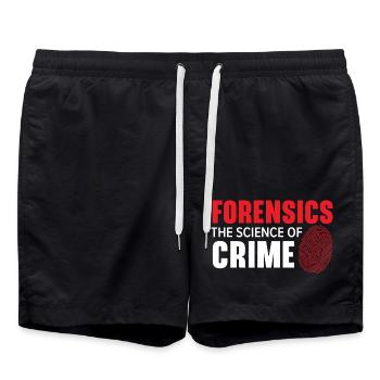Forensik Die Wissenschaft des Verbrechens Forensis - Badeshorts - Schwarz - Vorne - AI Model Male 185 light (185cm)