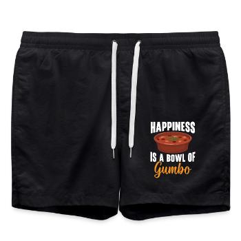 Gumbo-Liebhaber Foodie Louisiana Essen Cajun-Küche - Badeshorts - Schwarz - Vorne - AI Model Male 185 light (185cm)