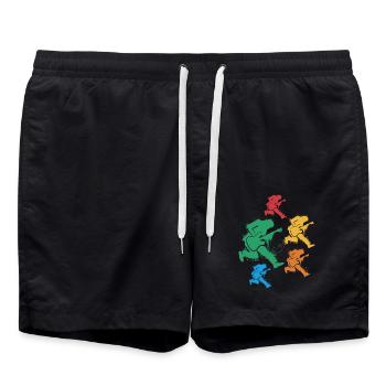 Bass Gitarre Bassgitarrist Bassgitarre Bassist - Badeshorts - Schwarz - Vorne - AI Model Male 185 light (185cm)