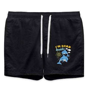 Dead Inside - Badeshorts - Schwarz - Vorne - AI Model Male 185 light (185cm)