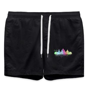 Finnland - Badeshorts - Schwarz - Vorne - AI Model Male 185 light (185cm)