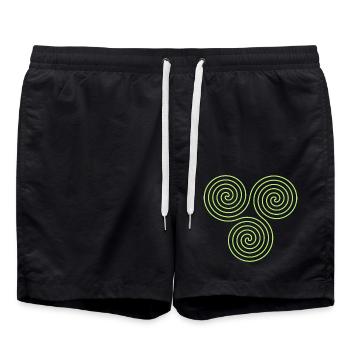 Triskele - Badeshorts - Schwarz - Vorne - AI Model Male 185 light (185cm)