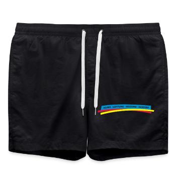Klima Lüftung Heizung Sanitär - Badeshorts - Schwarz - Vorne - AI Model Male 185 light (185cm)