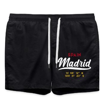 Capital De Espana Madrid Maincity Spain - Badeshorts - Schwarz - Vorne - AI Model Male 185 light (185cm)
