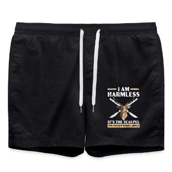 Taxidermie Sie nennen es Tod ich nenne es Kunst - Badeshorts - Schwarz - Vorne - AI Model Male 185 light (185cm)