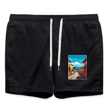 Santa Elena Costa Rica Vintage Reiseposter WPA - Badeshorts - Schwarz - Vorne - AI Model Male 185 light (185cm)