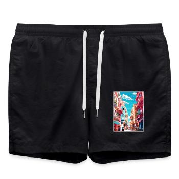 Buenos Aires Argentinien Vintage Reiseposter WPA - Badeshorts - Schwarz - Vorne - AI Model Male 185 light (185cm)