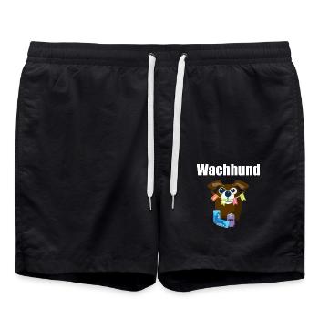 Wachhund - Ich liebe Energy Drinks Party Hund - Badeshorts - Schwarz - Vorne - AI Model Male 185 light (185cm)