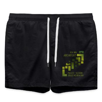 Architekt - Badeshorts - Schwarz - Vorne - AI Model Male 185 light (185cm)