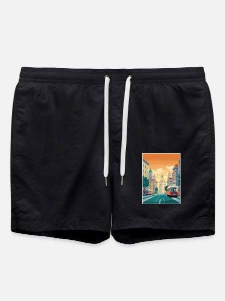Wien Österreich Vintage Reiseposter WPA Souvenir - Badeshorts - Schwarz