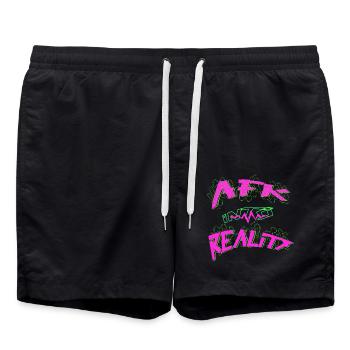AFK into reality Gamer - Badeshorts - Schwarz - Vorne - AI Model Male 185 light (185cm)