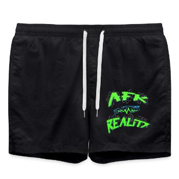 AFK into reality Gamer - Badeshorts - Schwarz - Vorne - AI Model Male 185 light (185cm)