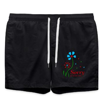 Sorry, es tut mir leid - Badeshorts - Schwarz - Vorne - AI Model Male 185 light (185cm)