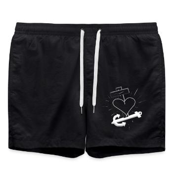 Glaube Hoffnung und Liebe - Badeshorts - Schwarz - Vorne - AI Model Male 185 light (185cm)