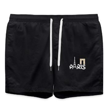 PARIS - Badeshorts - Schwarz - Vorne - AI Model Male 185 light (185cm)