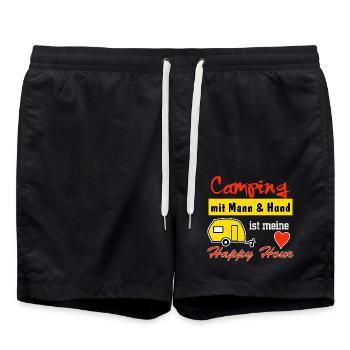 happy hour - Badeshorts - Schwarz - Vorne - AI Model Male 185 light (185cm)