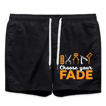 Wählen Sie Ihren Fade Barbershop Haarschneider Bar - Badeshorts - Schwarz - Vorne - AI Model Male 185 light (185cm)