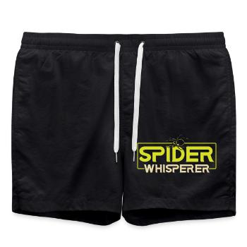 Spinnenflüsterer Spinnenliebhaber Arachnid Tarantu - Badeshorts - Schwarz - Vorne - AI Model Male 185 light (185cm)