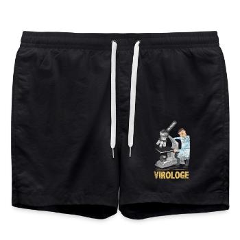 Cleverer Virologe Forschungslabor - Badeshorts - Schwarz - Vorne - AI Model Male 185 light (185cm)