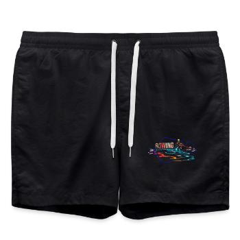 Pfeilschneller Rudersport Regatta - Badeshorts - Schwarz - Vorne - AI Model Male 185 light (185cm)