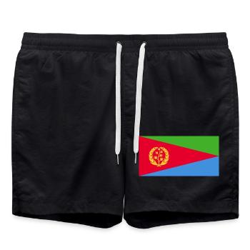 Eritrea - Badeshorts - Schwarz - Vorne - AI Model Male 185 light (185cm)